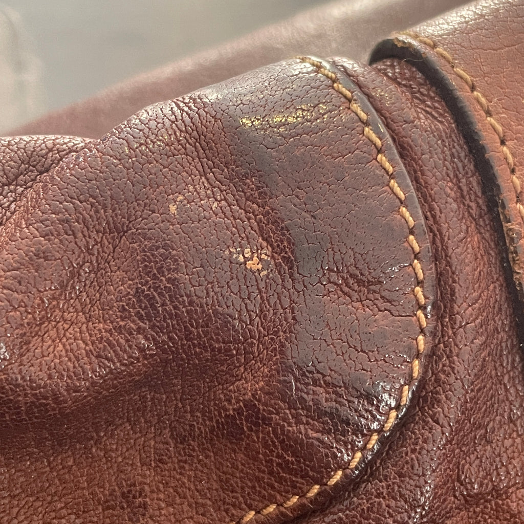 Prada Buffalo Leather Cocoa Frame Washed Bag | Gently Used |