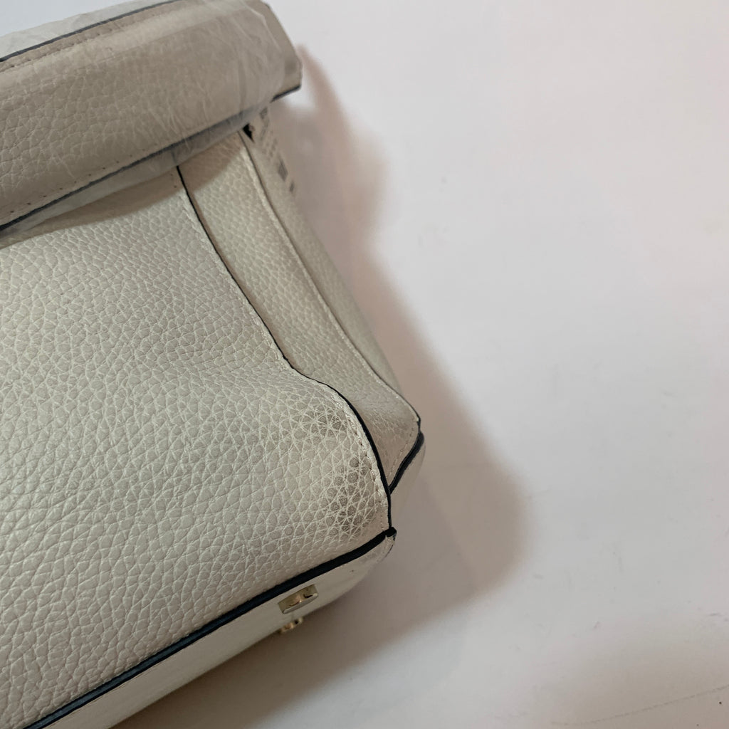 ZARA White Pebbled Large Shoulder Bag | Brand New |