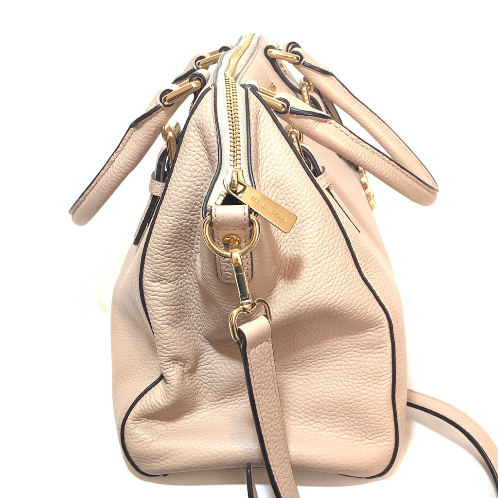 Michael Kors Nude-Beige Pebbled Leather Satchel | Pre Loved |