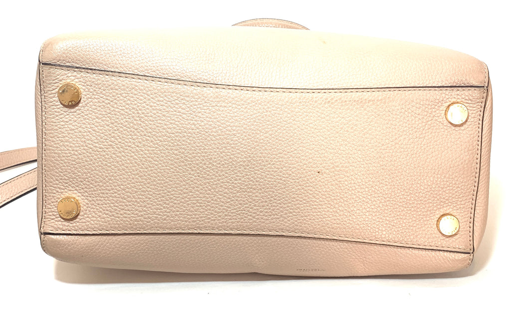 Michael Kors Nude-Beige Pebbled Leather Satchel | Pre Loved |