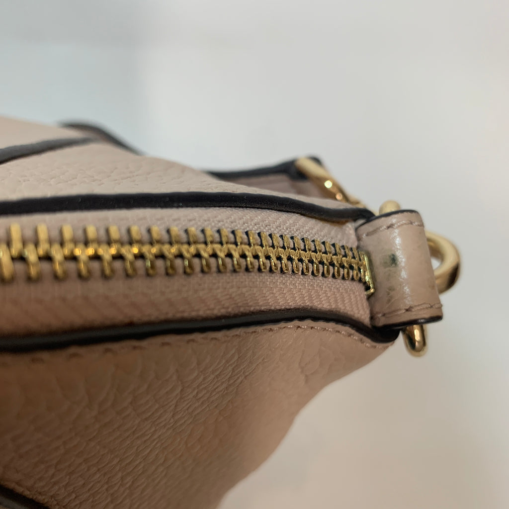 Michael Kors Nude-Beige Pebbled Leather Satchel | Pre Loved |