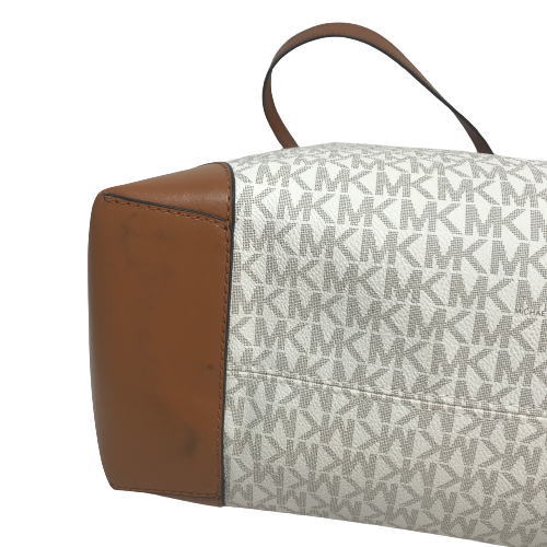 Michael Kors 'EVA' Large Vanilla Monogram Tote | Brand New |