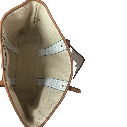 Michael Kors 'EVA' Large Vanilla Monogram Tote | Brand New |