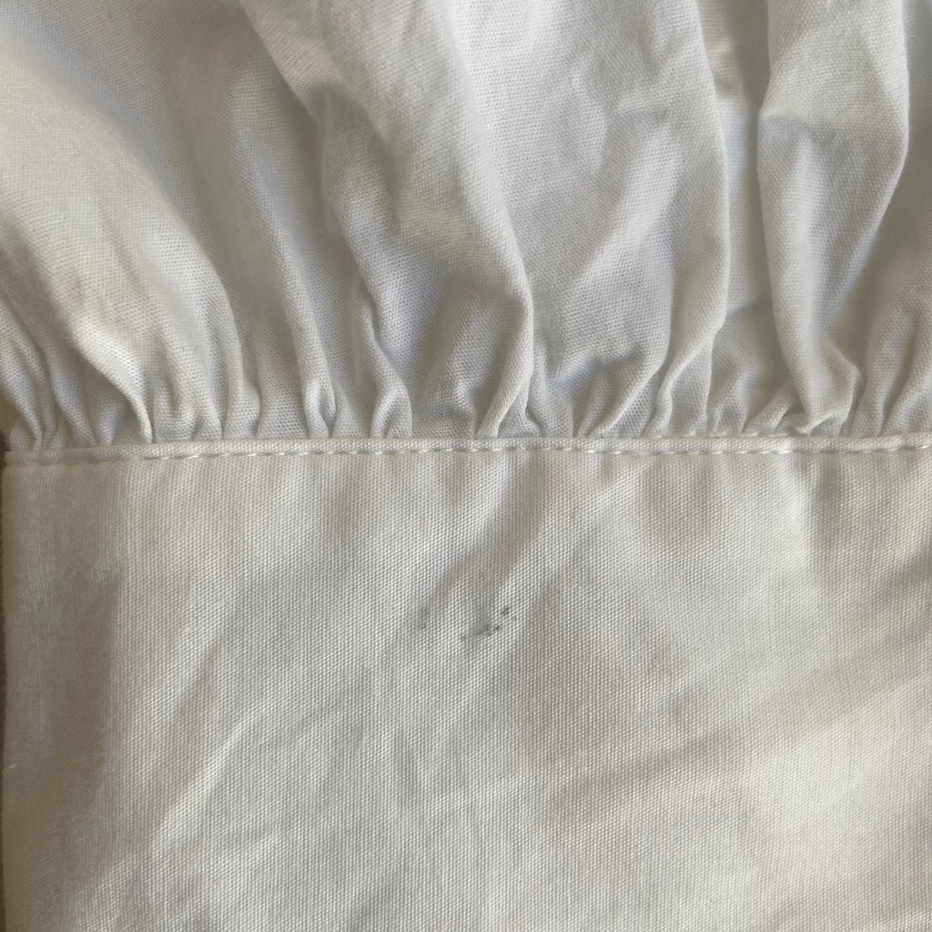 ZARA White Rhinestone Buttons Collared Shirt | Gently Used |