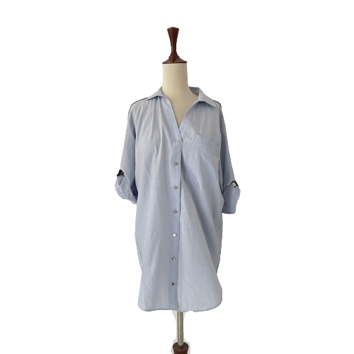 ZARA Light Blue Cotton Tunic | Gently Used |