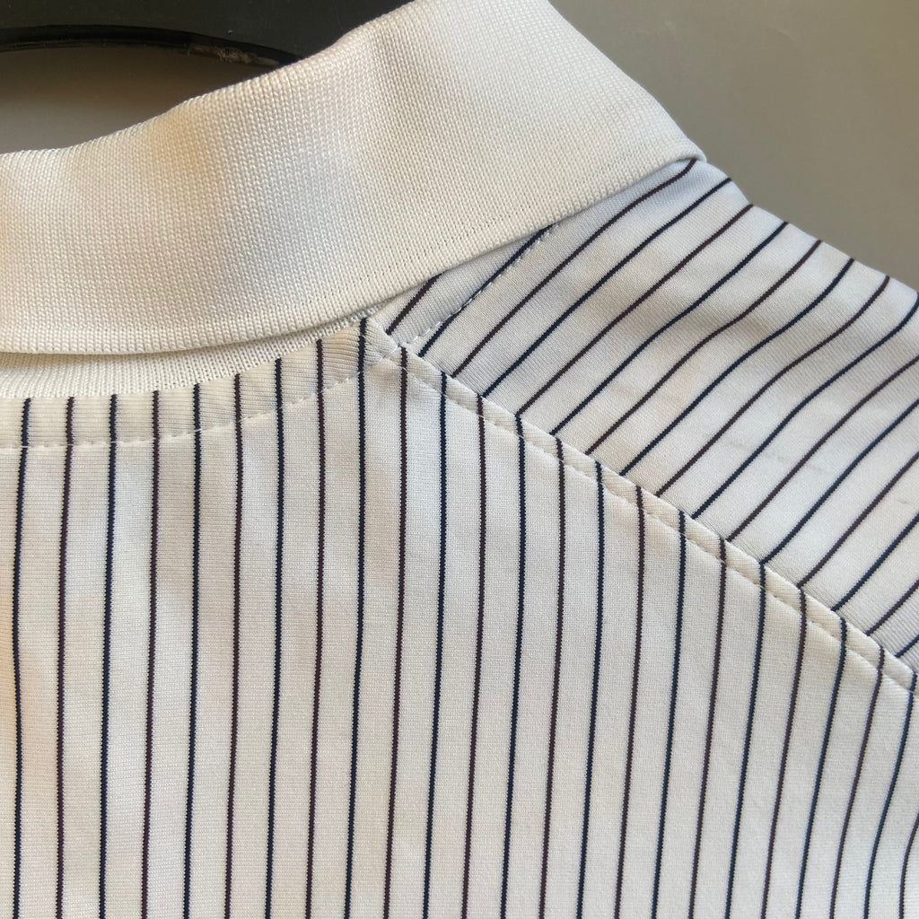 Nike Men’s Dry Fit Black & White Striped Polo Shirt | Pre Loved |