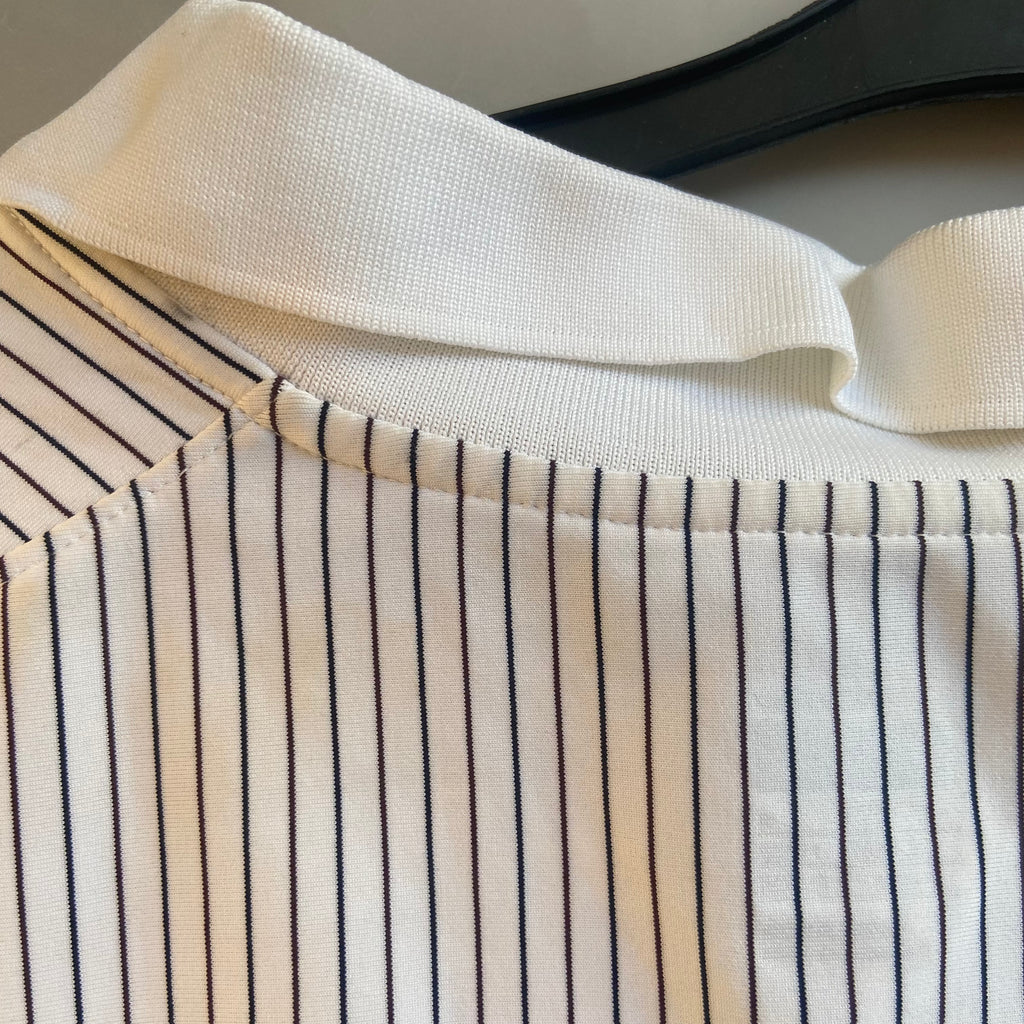 Nike Men’s Dry Fit Black & White Striped Polo Shirt | Pre Loved |