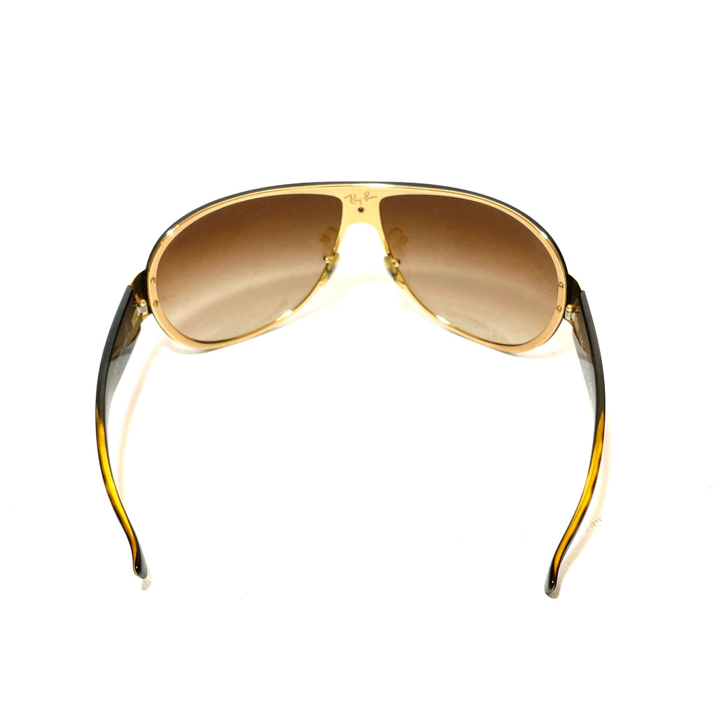 Ray-Ban RB 3350 Brown Rimless Unisex Sunglasses | Pre Loved |