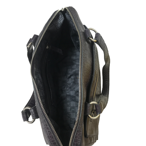 Liz Claiborne Purple Faux Leather Tote | Gently Used |