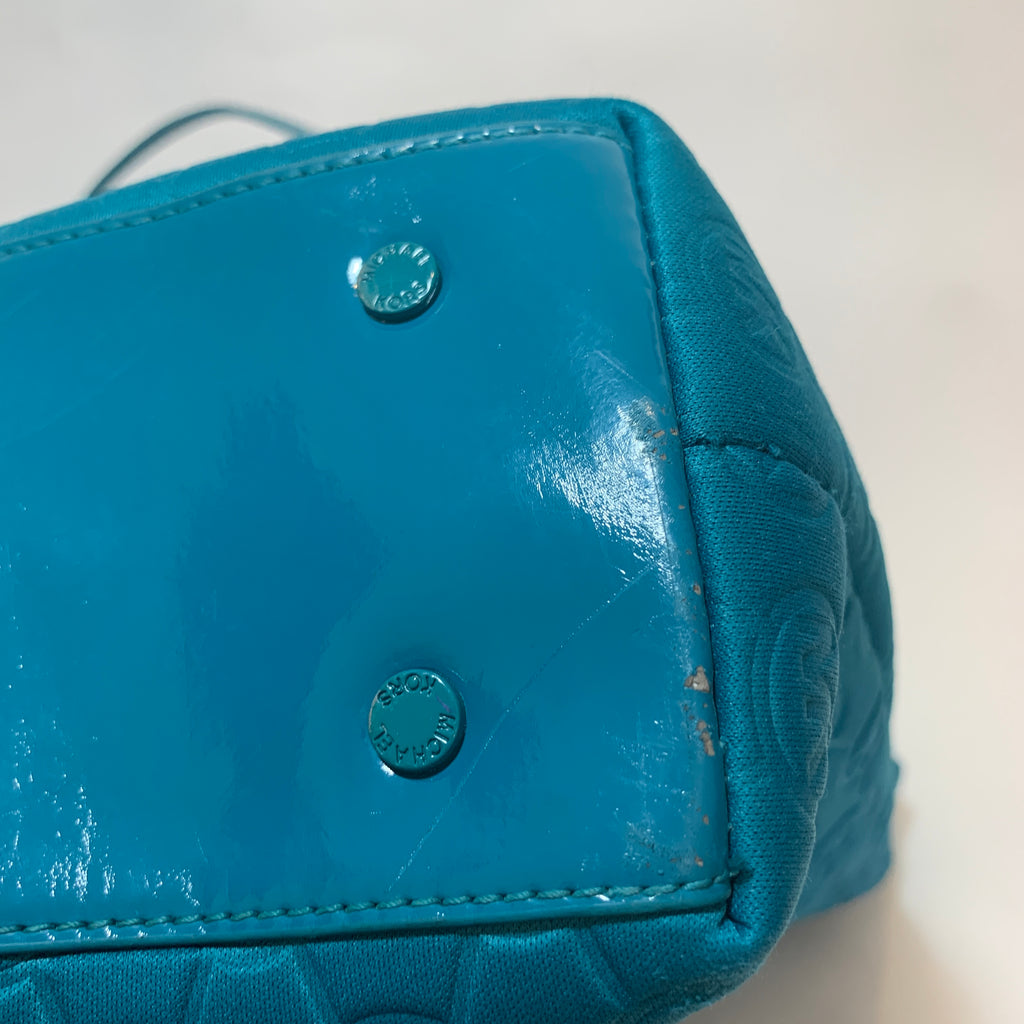Michael Kors Teal 'Neoprene' Jet Set Tote | Gently Used |