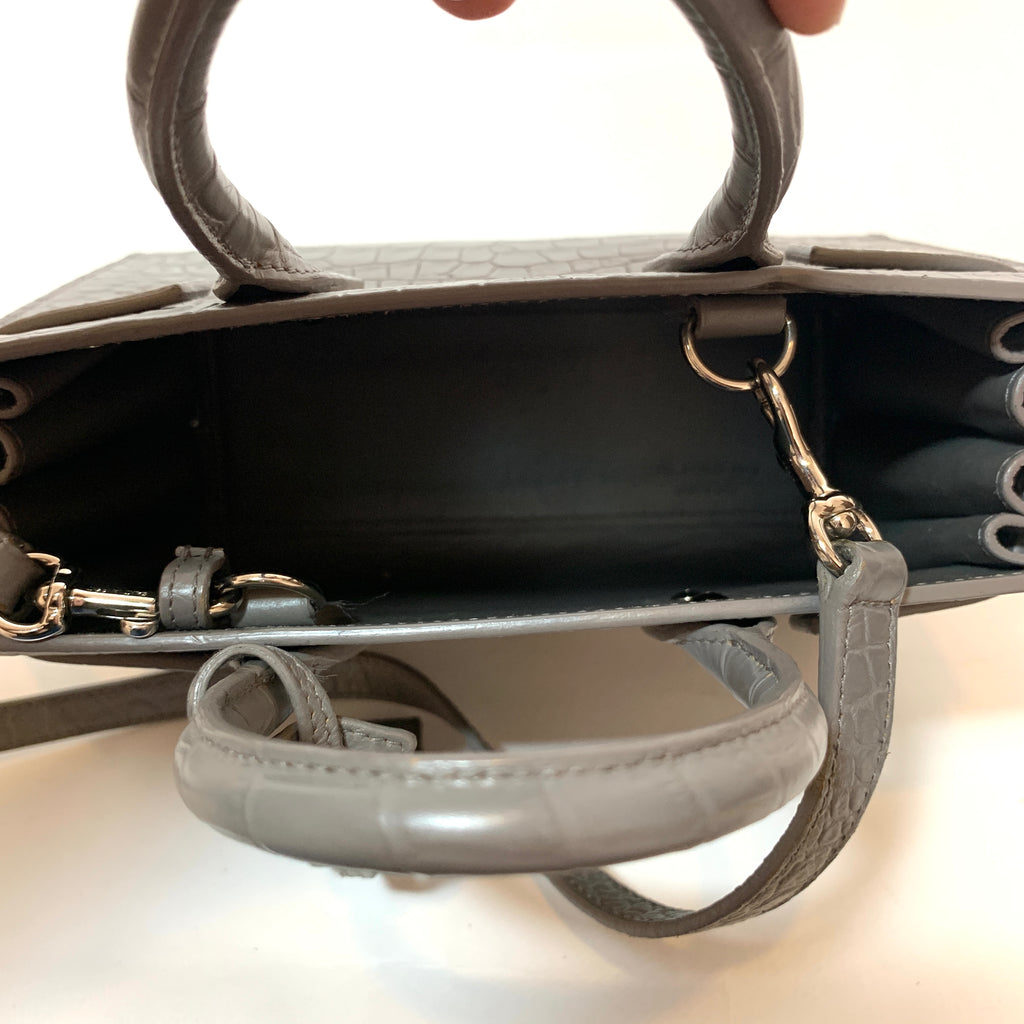 YSL Grey Leather 'Sac De Jour' Nano Satchel | Gently Used |