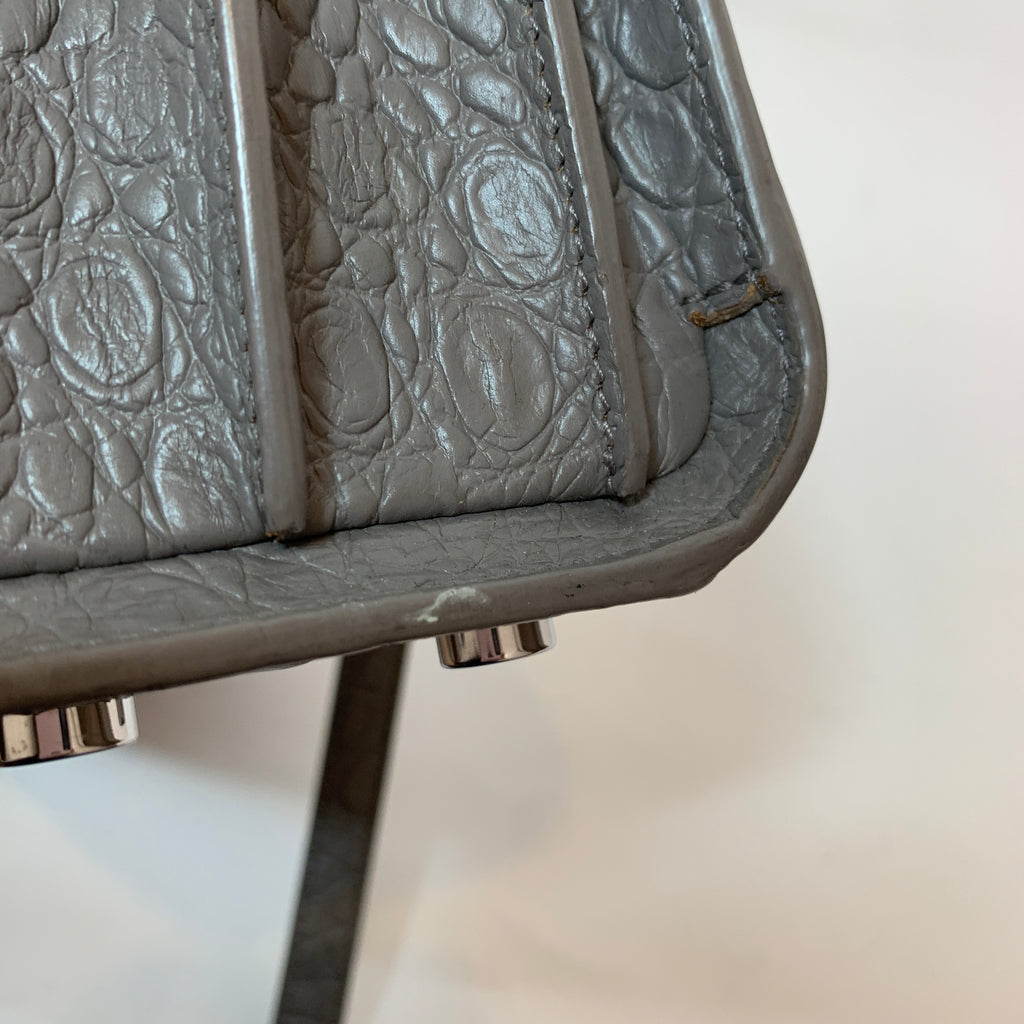 YSL Grey Leather 'Sac De Jour' Nano Satchel | Gently Used |