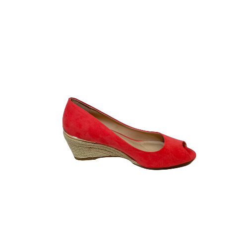 Miss KG Orange Peep-Toe Jute Wedges | Gently Used |