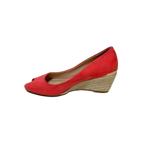 Miss KG Orange Peep-Toe Jute Wedges | Gently Used |