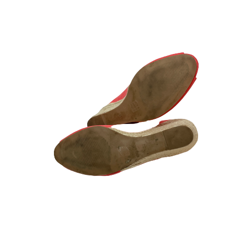 Miss KG Orange Peep-Toe Jute Wedges | Gently Used |