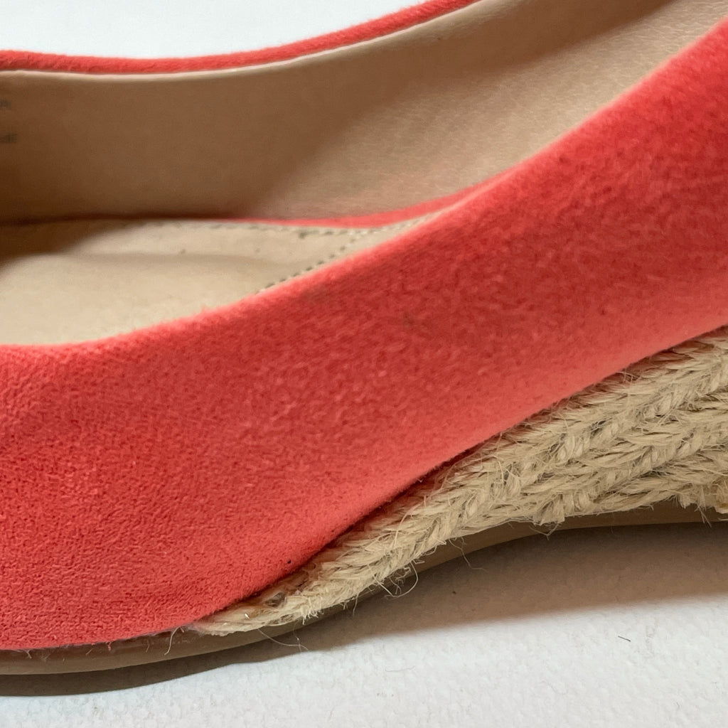 Miss KG Orange Peep-Toe Jute Wedges | Gently Used |
