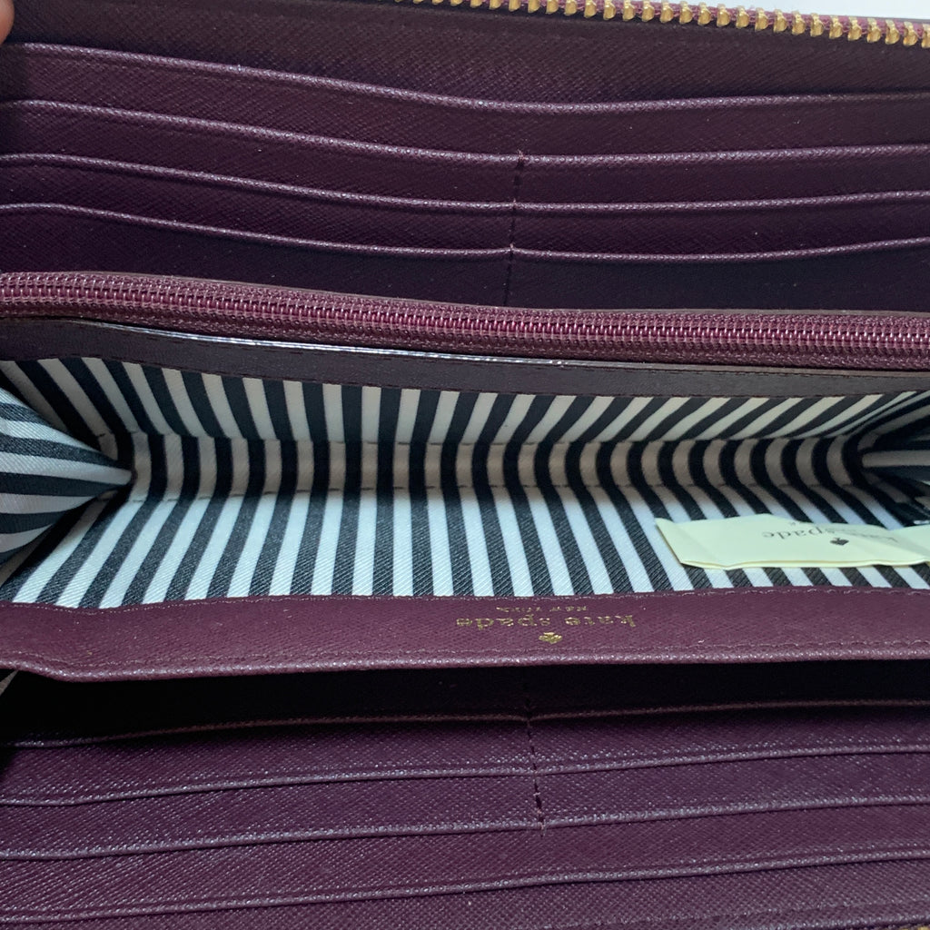 Kate Spade Purple Ziparound Leather Wallet | Gently Used |