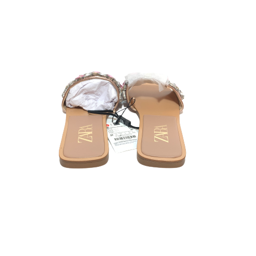 ZARA Mauve Rhinestone Sandals | Brand New |