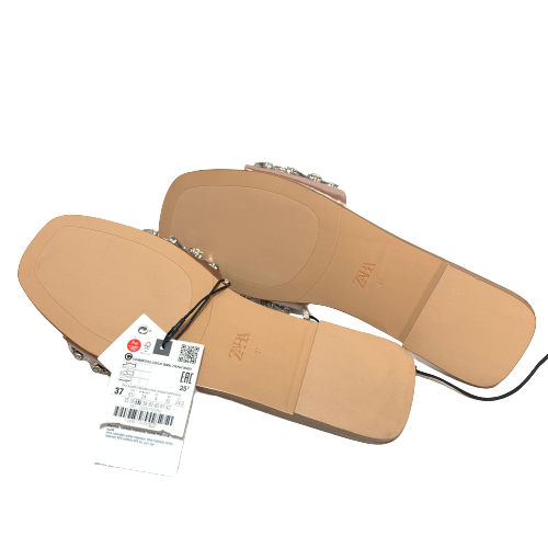 ZARA Mauve Rhinestone Sandals | Brand New |