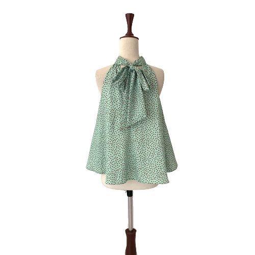 ZARA Mint Green Polka Dot Top | Brand New |