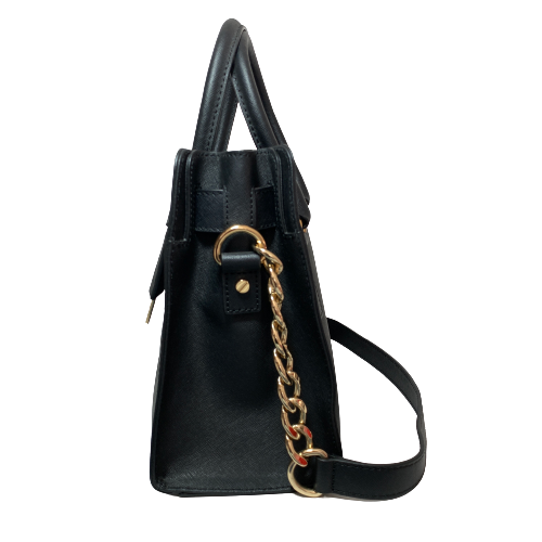 Michael Kors Black Leather 'Hamilton Lock' Satchel | Gently Used |