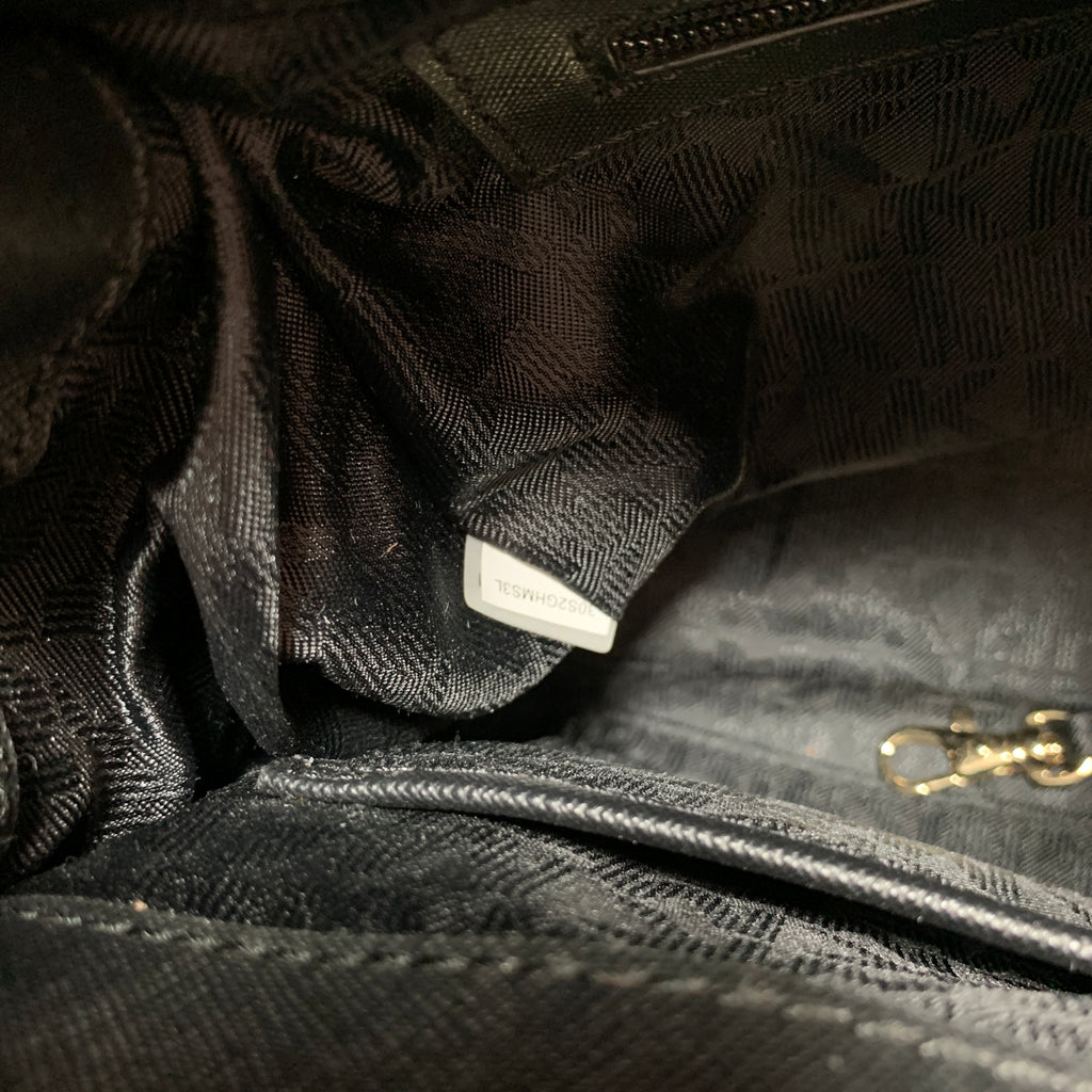 Michael Kors Black Leather 'Hamilton Lock' Satchel | Gently Used |