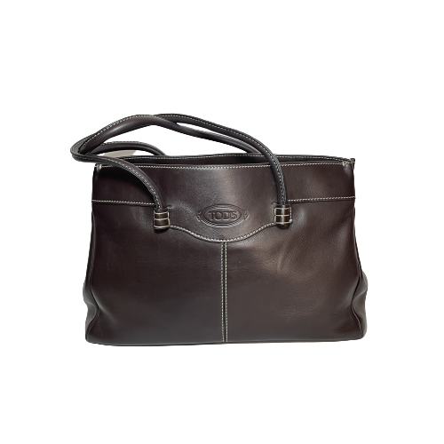 TOD's Brown Leather Shoulder Bag | Pre Loved |