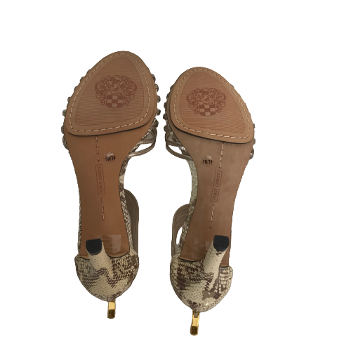 Vince Camuto Gold Snakeskin 'Sarea' Heels | Brand New |