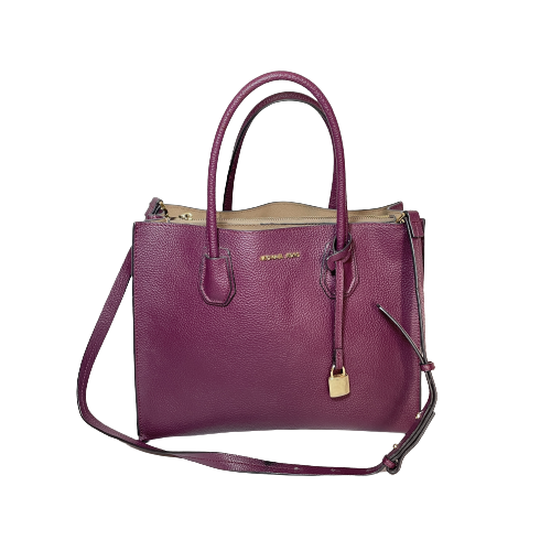 Michael Kors Purple Leather Mercer Satchel | Gently Used |