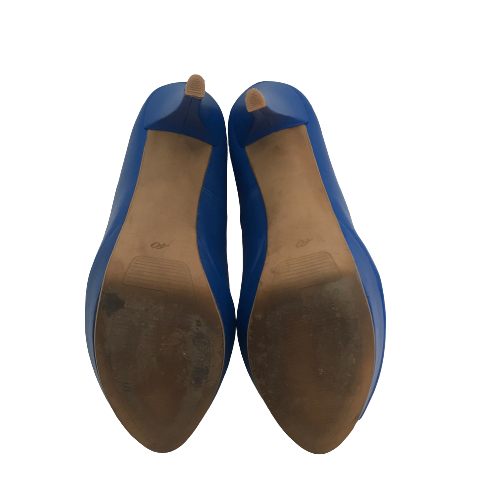 ZARA Blue Peep-toe Platform Heels | Gently Used |