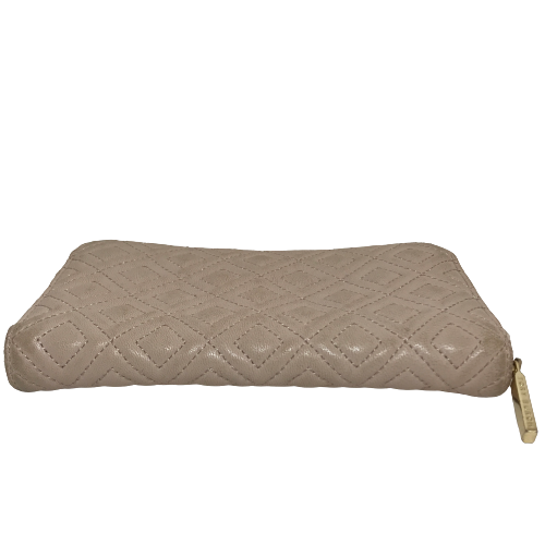 Tory Burch Nude Quilted Zip-around Wallet | Pre Loved |