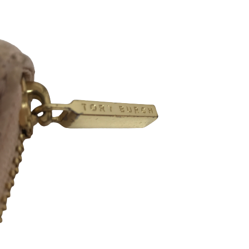 Tory Burch Nude Quilted Zip-around Wallet | Pre Loved |