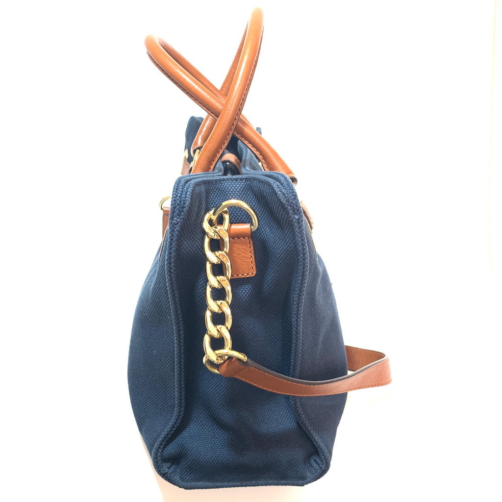 Michael Kors Hamilton Denim East West Satchel | Gently Used |