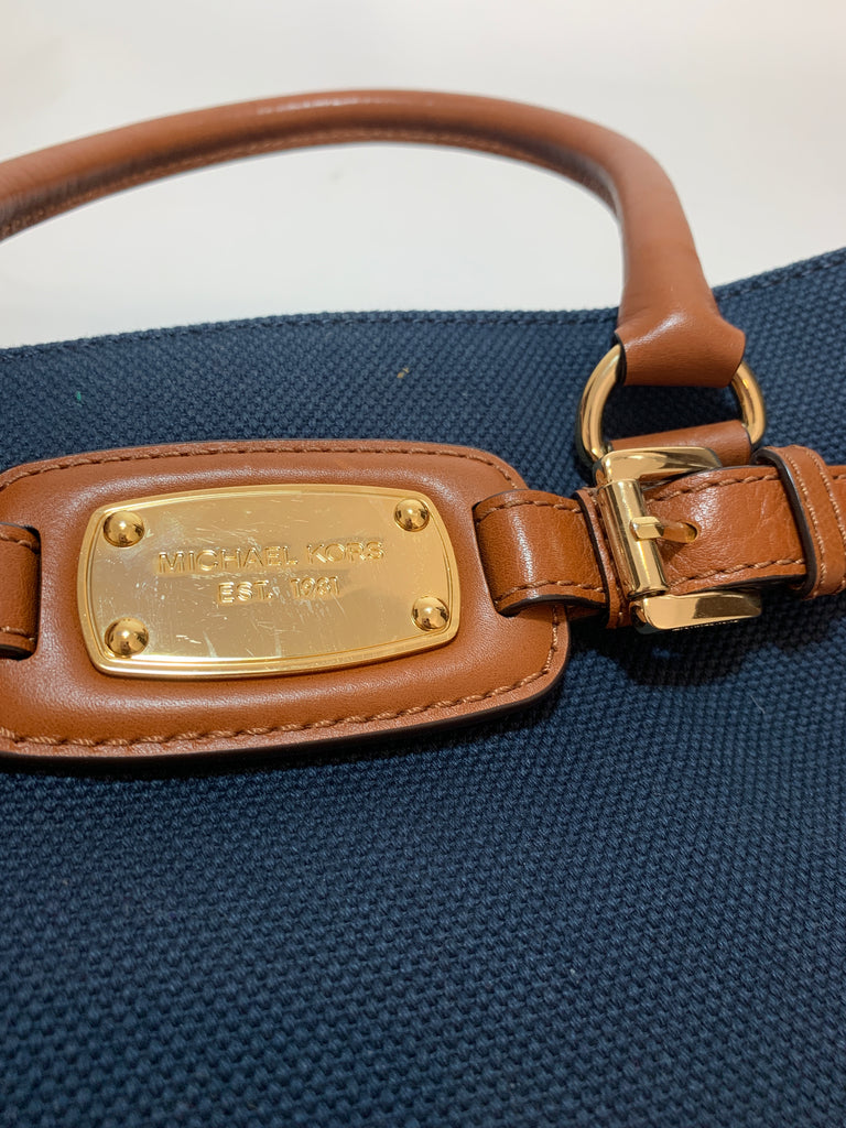 Michael Kors Hamilton Denim East West Satchel | Gently Used |