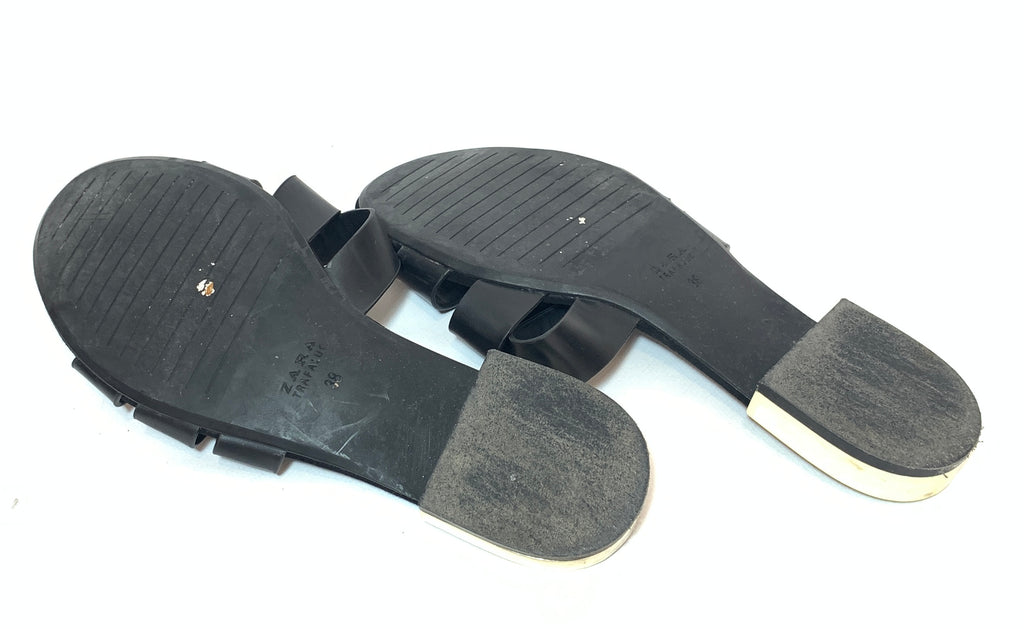 ZARA Black Multi-Strap Sandals | Pre Loved |