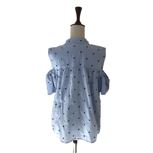 Dorothy Perkins Blue Cold-Shoulder Top | Pre Loved |