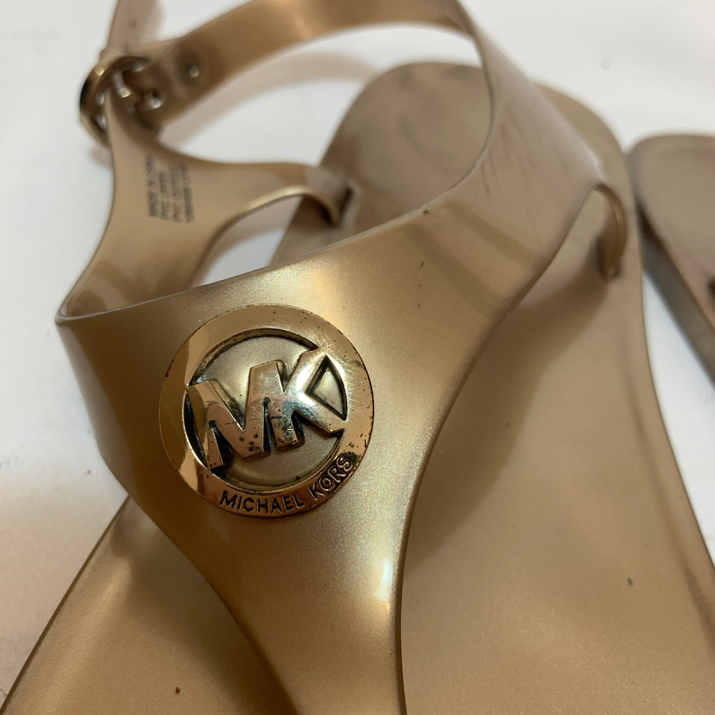 Michael Kors Bronze Jelly 'Sondra' Thong Sandals | Pre Loved |