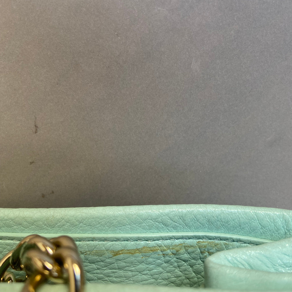 Kate Spade Light Aqua Blue Pebbled Leather Shoulder Bag | Pre Loved |