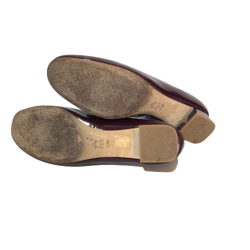 Tory Burch Maroon Patent Leather 'Jill' Pumps | Pre Loved |