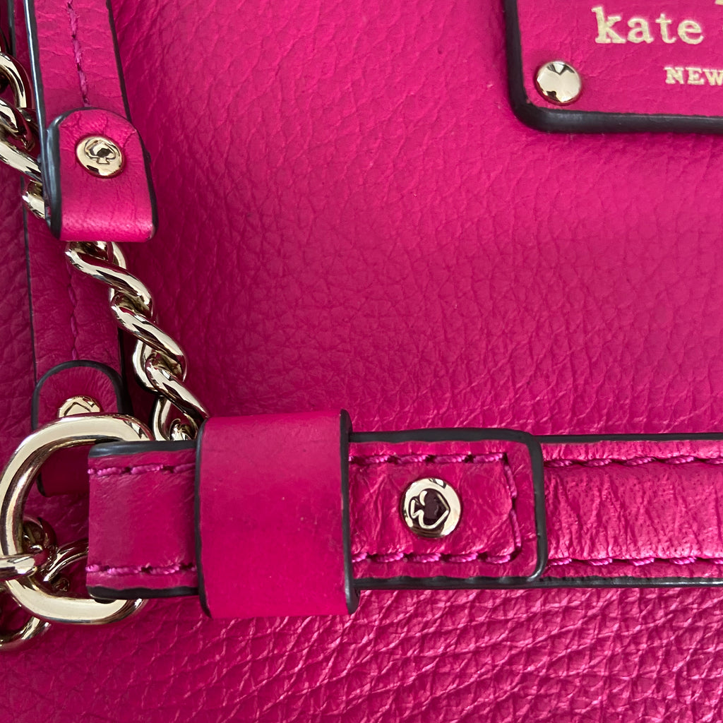 Kate Spade “Pink Berkshire Road Adela” Leather Shoulder Bag | Gently Used |