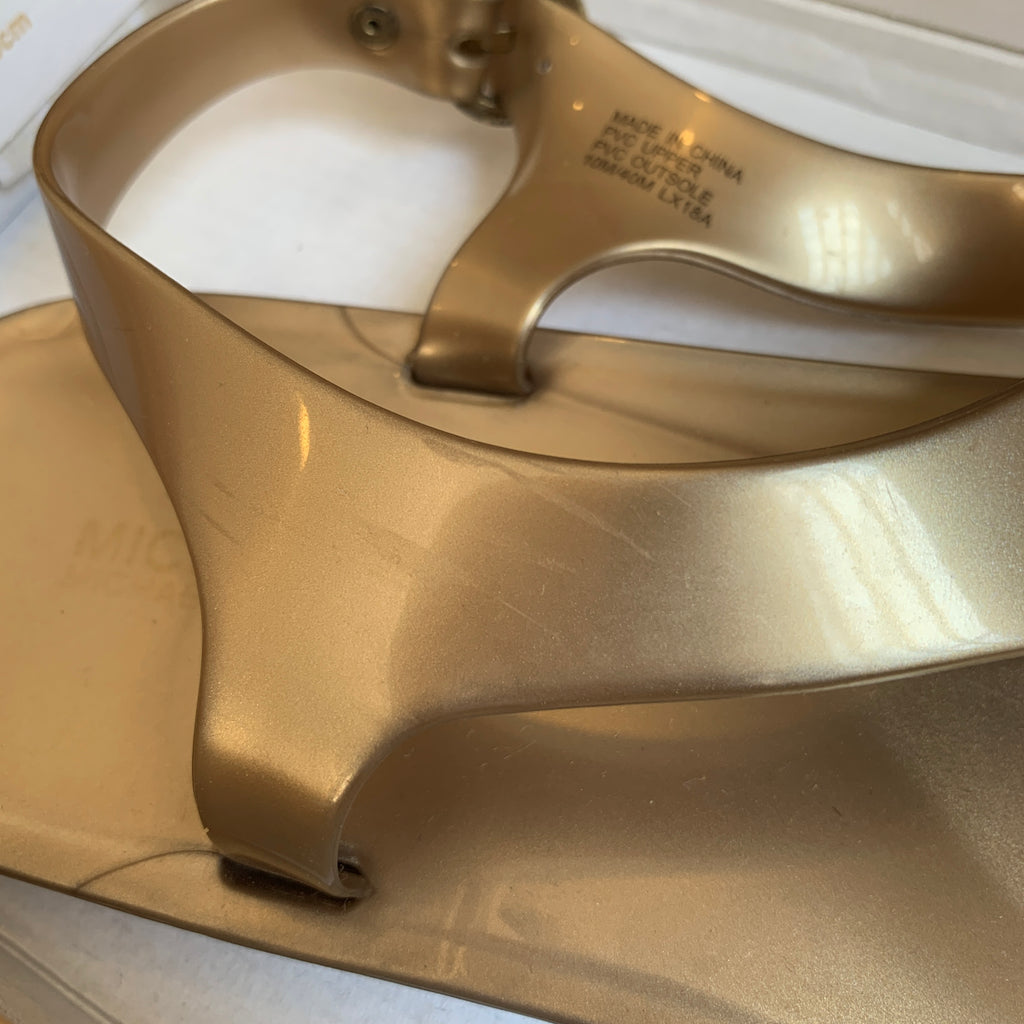 Michael Kors Bronze Jelly 'Sondra' Thong Sandals | Pre Loved |