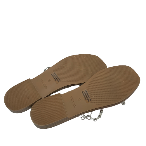 Steve Madden Vinyl Rhinestone Clear Slides | Brand New |