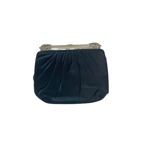 Judith Lieber Blue Satin Vintage Convertible Clutch | Gently Used |