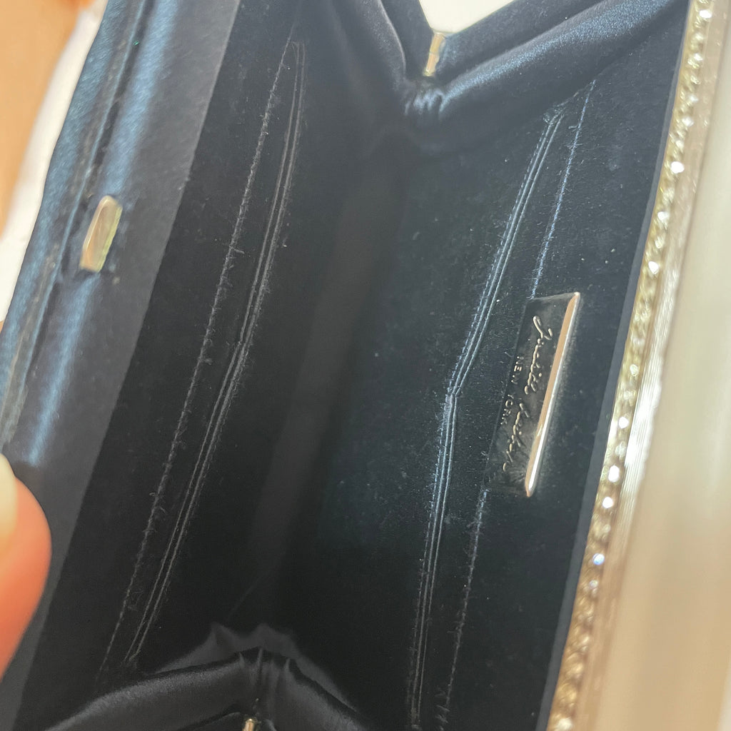 Judith Lieber Blue Satin Vintage Convertible Clutch | Gently Used |