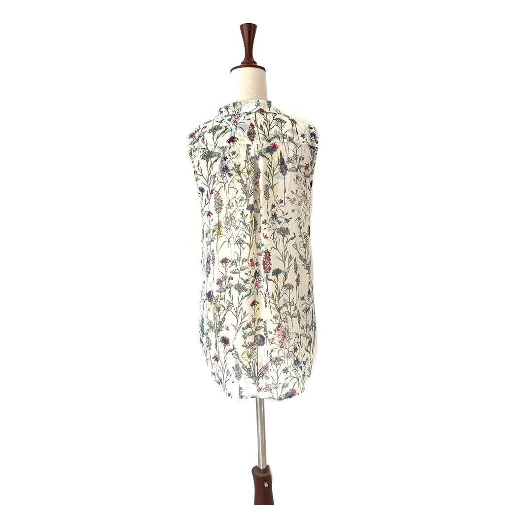 H&M Cream Floral Print Sleeveless Top | Gently Used |