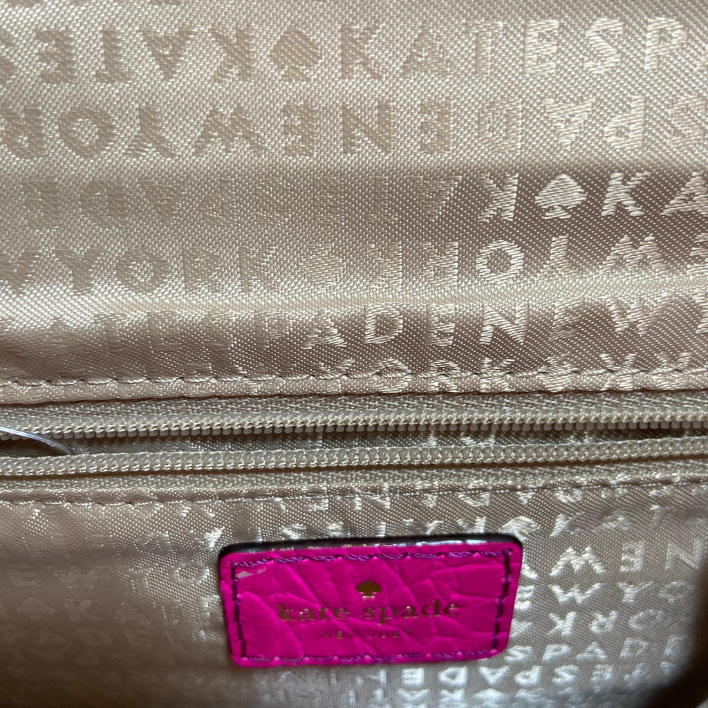 Kate Spade Pink “Orchard Valley Fiona” Croc Textured Leather Shoulder Bag | Gently Used |