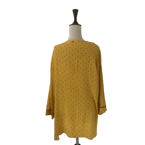 Marina Rinaldi Yellow Printed Blouse | Gently Used |