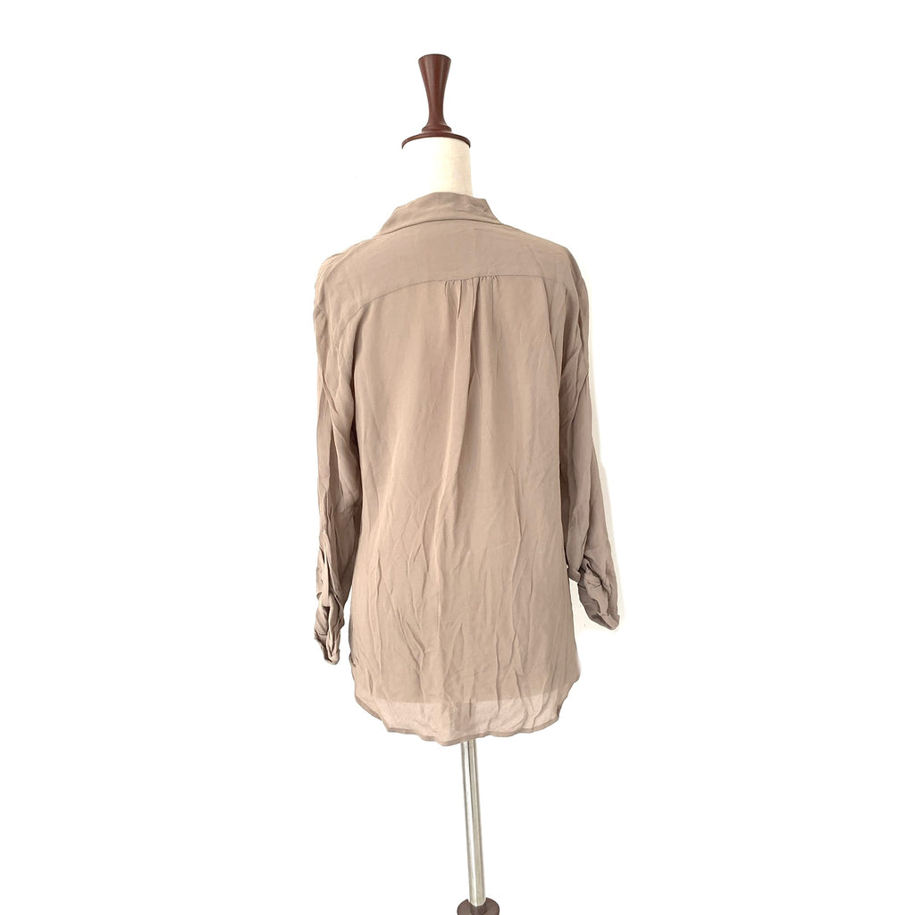 ZARA Beige Cross-Over Top | Gently Used |