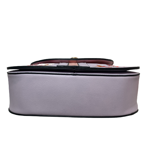 Juanita Jo Lilac & Floral Applique Shoulder Bag | Brand New |