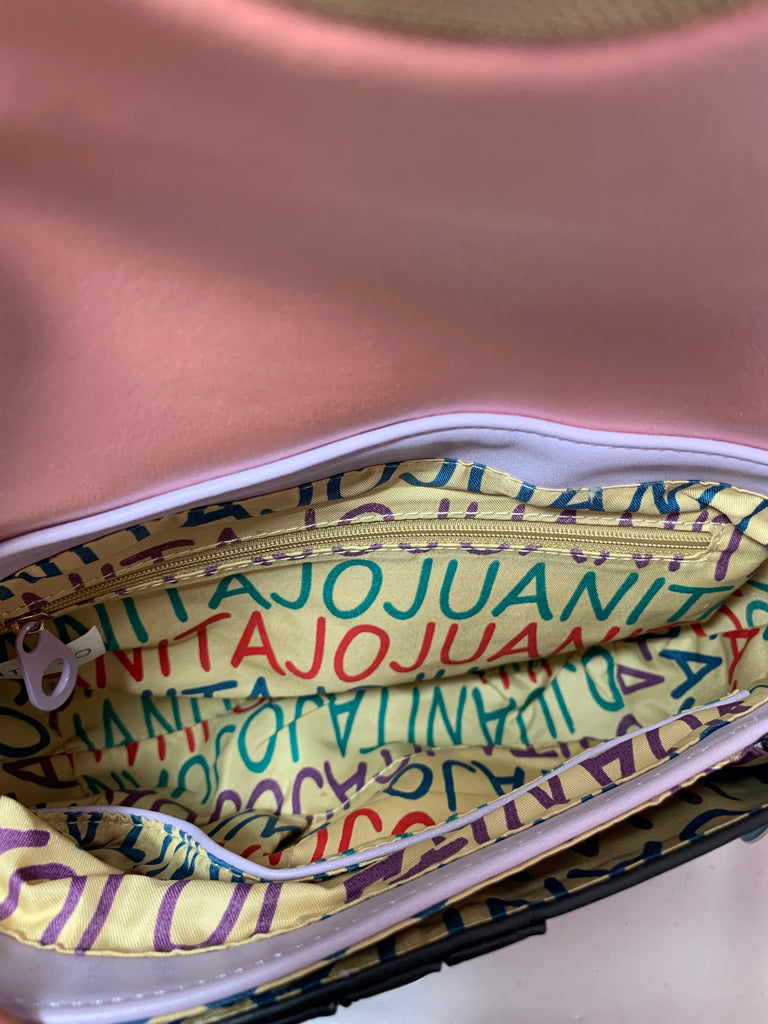 Juanita Jo Lilac & Floral Applique Shoulder Bag | Brand New |